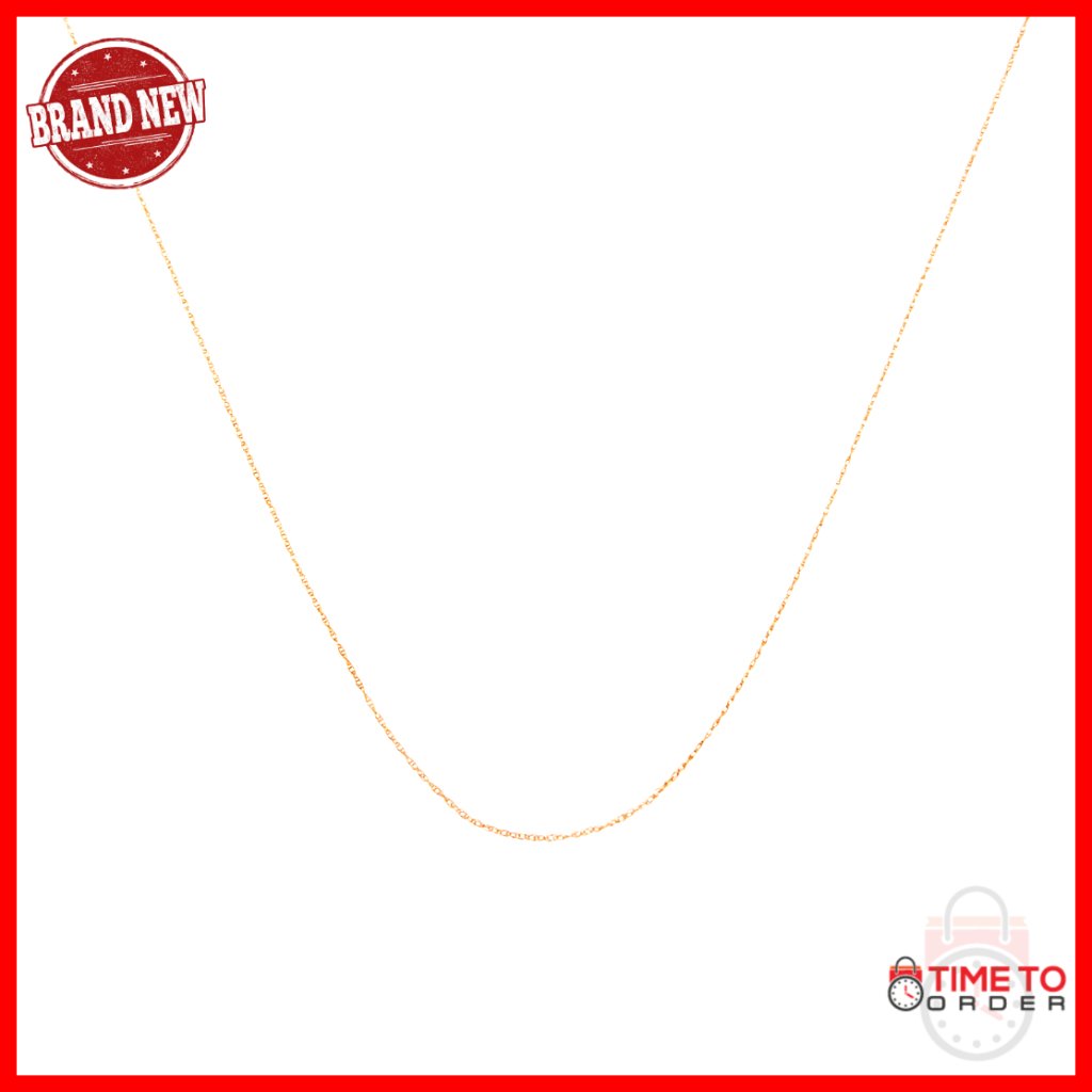 10k Gold Rope Chain Necklace, 18" Slim Dainty Unisex Fine Jewelry